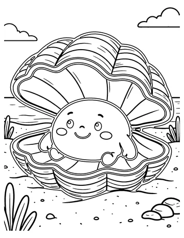 Giant Clam coloring page