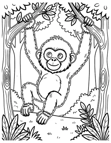 Gibbon coloring page
