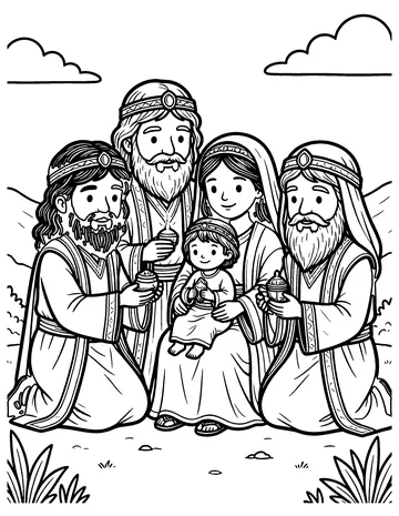 Gifts for the King coloring page