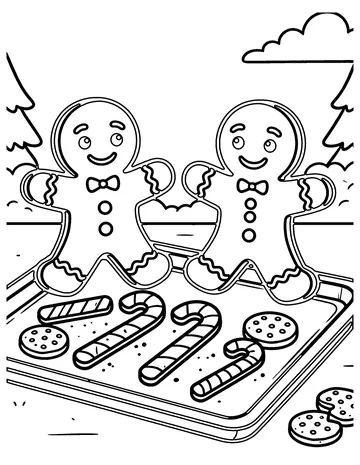 Gingerbread Cookies coloring page