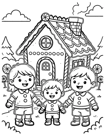 Gingerbread House coloring page