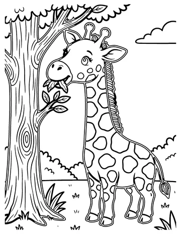 Giraffe coloring page