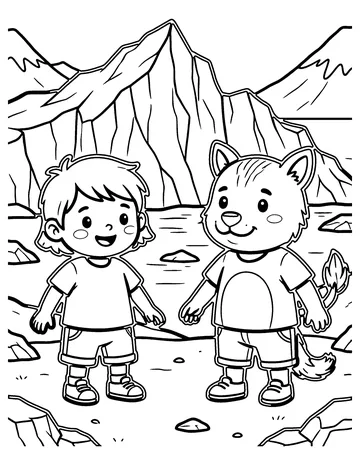 Glacier coloring page