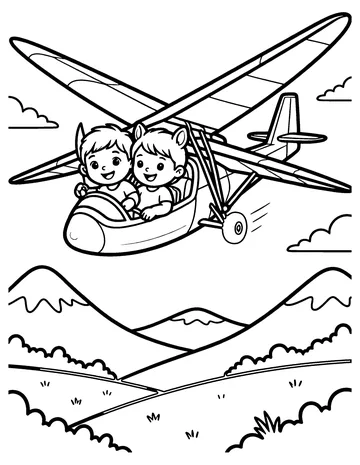 Glider coloring page