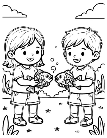 Go Fish coloring page