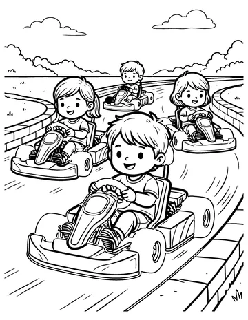 Go-Kart coloring page