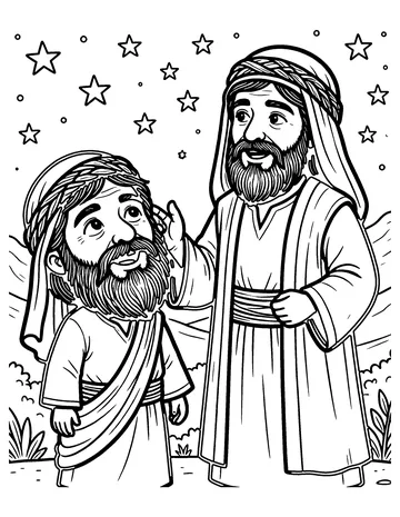 God Calls Abram coloring page
