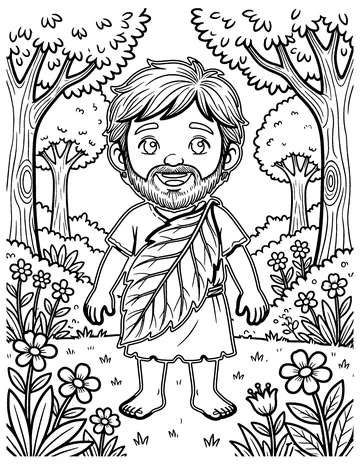 God Makes Adam coloring page