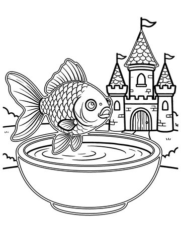 Goldfish Bowl coloring page