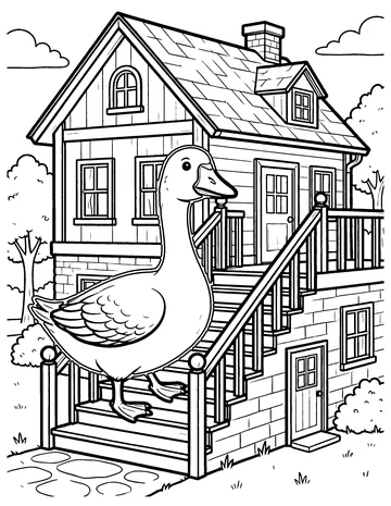Goosey Goosey Gander coloring page