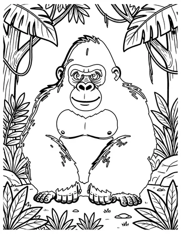 Gorilla coloring page