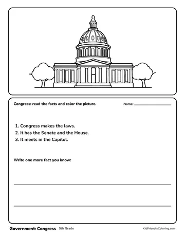 Government: Congress coloring page