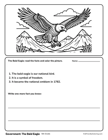 Government: The Bald Eagle coloring page