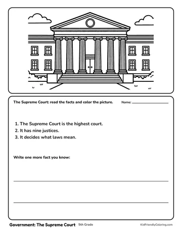 Government: The Supreme Court coloring page
