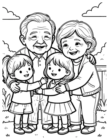 Grandparents Day coloring page