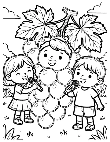 Grape Bunch Choir coloring page