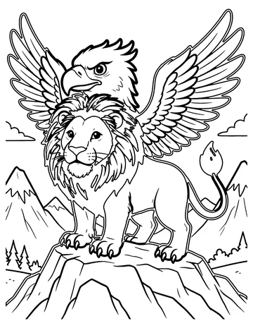 Griffin coloring page