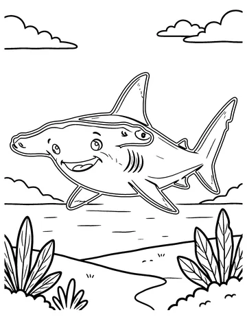 Hammerhead Shark coloring page