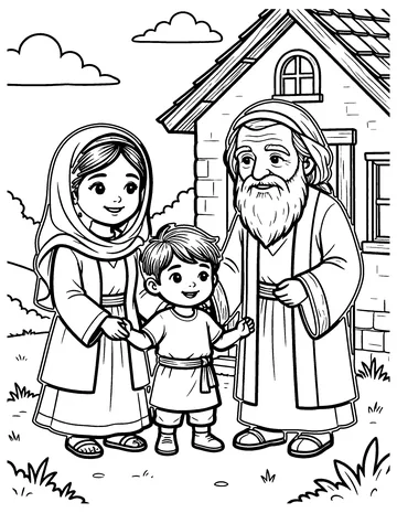 Hannah Brings Samuel coloring page