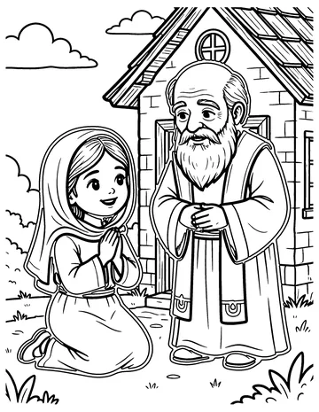 Hannah Prays for a Baby coloring page