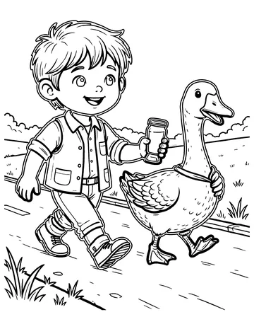 Hans in Luck coloring page