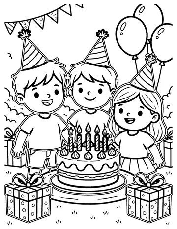 Happy Birthday coloring page