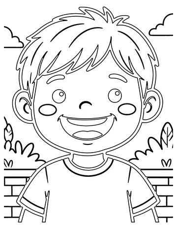 Happy Face coloring page