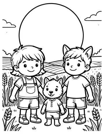Harvest Moon coloring page