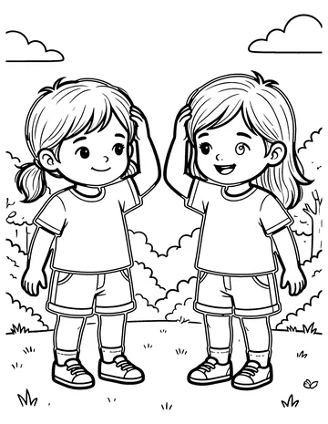Head, Shoulders, Knees and Toes coloring page