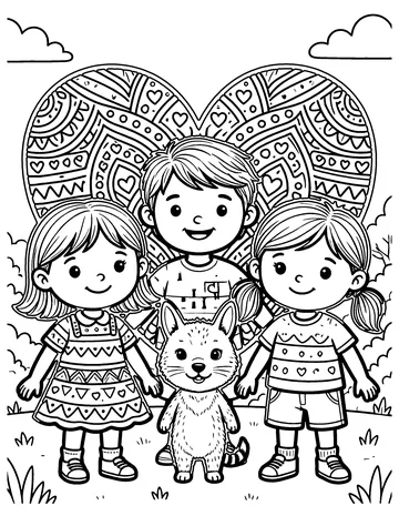 Heart Mandala coloring page