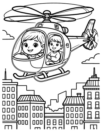 Helicopter Tour coloring page