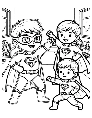 Hero in Training coloring page