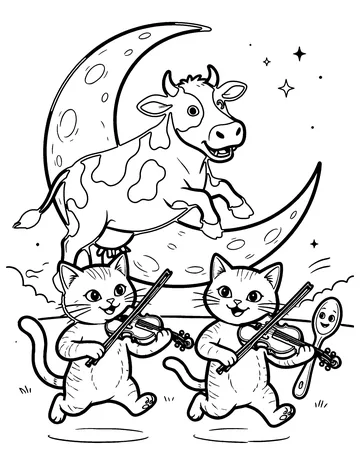 Hey Diddle Diddle coloring page