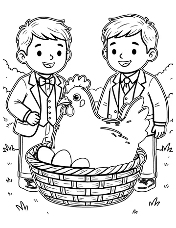 Hickety Pickety, My Black Hen coloring page