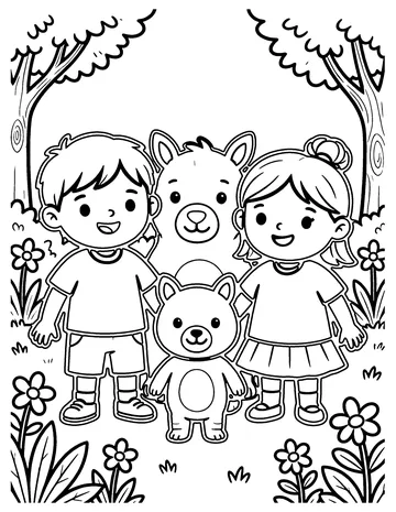 Hidden Shapes coloring page