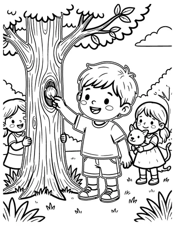 Hide and Seek coloring page