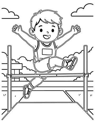 High Jump coloring page