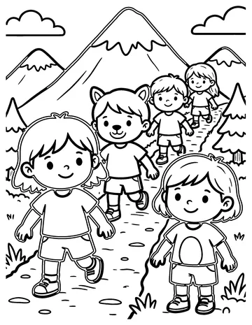 Hiking Trail coloring page