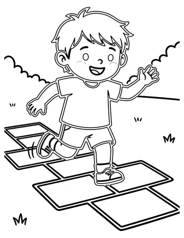 Hopscotch coloring page