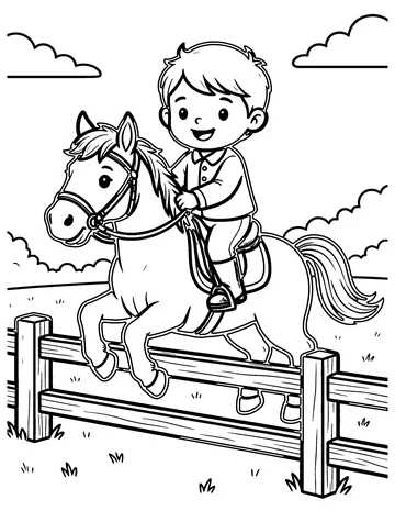 Horse Riding coloring page
