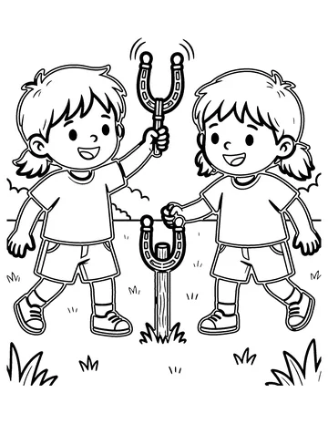 Horseshoes coloring page