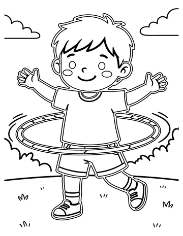 Hula Hoop coloring page
