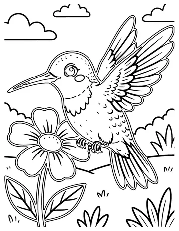 Hummingbird coloring page