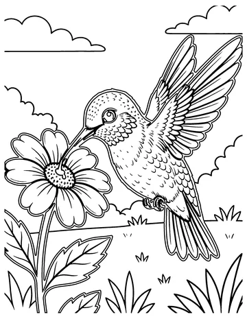 Hummingbird coloring page