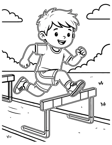 Hurdles coloring page