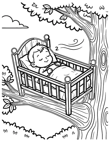 Hush-a-Bye Baby coloring page