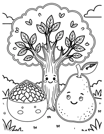 I Had a Little Nut Tree coloring page