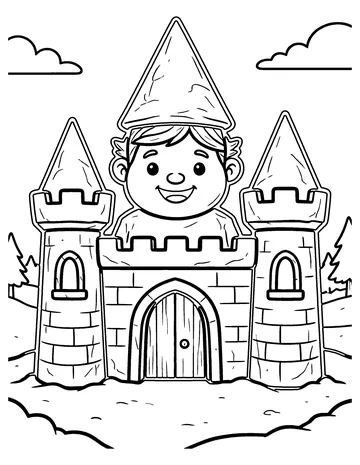 Ice Castle Sculpture coloring page