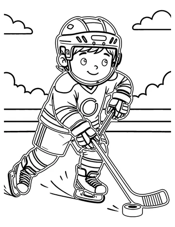 Ice Hockey coloring page
