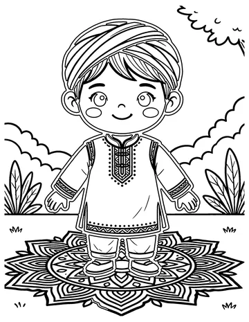 India coloring page